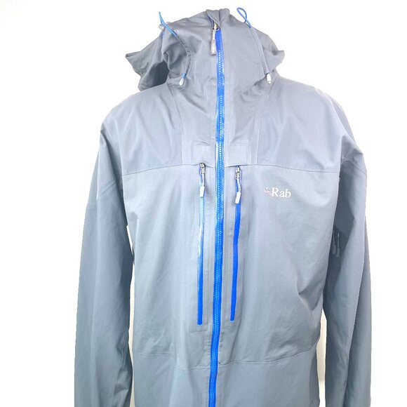 Rab Men’s Polartec NeoShell Waterproof Breathable Jacket Gray XL Outdoor Hiking - Picture 1 of 14